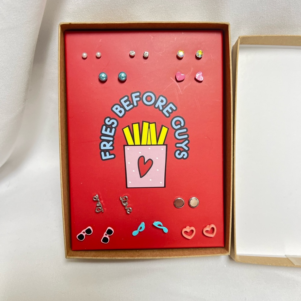 Earring Set, NIB, 10 pair, for the young at heart, gift box,